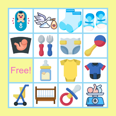 BABY SHOWER Bingo Card