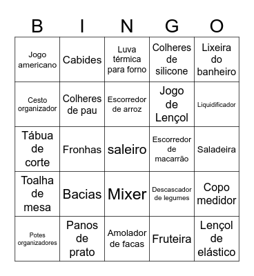 CASA NOVA Bingo Card