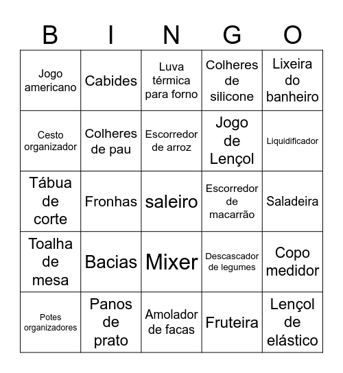 CASA NOVA Bingo Card