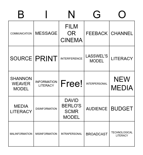 SIR CLYDE'S MIL BINGO GAME Bingo Card