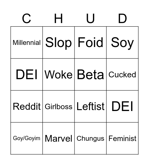 Buzzword Bingo Card