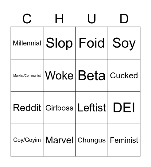 Buzzword Bingo Card