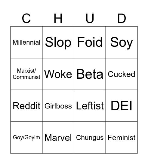 Buzzword Bingo Card
