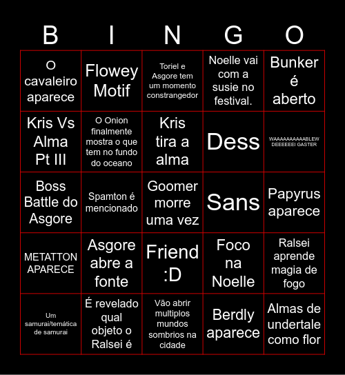 Bingo Capítulo 5 Bingo Card