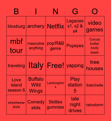 JayJay Bingo! Bingo Card