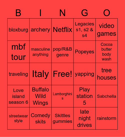 JayJay Bingo! Bingo Card
