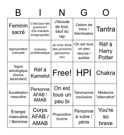 Bingo Sexpo Bingo Card
