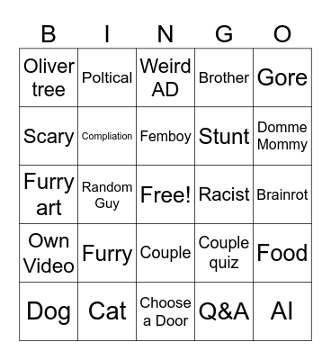 Harry’s Instagram Bingo Card