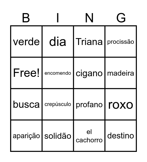 CRISTO CIGANO_Você sabe? Bingo Card