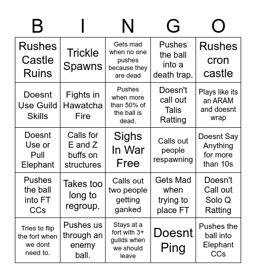 Bingo Card