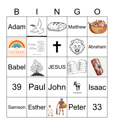 BIBLE Bingo Card