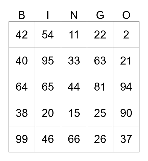 BINGO SOLIDARIO Bingo Card