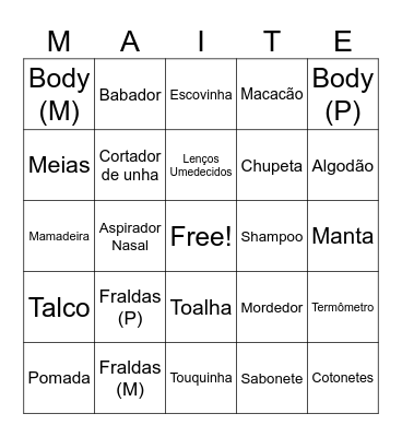 CHARRAIÁ DA Bingo Card