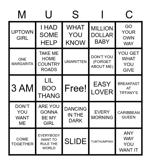 HAPPY BDAY AMERICA BINGO ROUND 3 Bingo Card