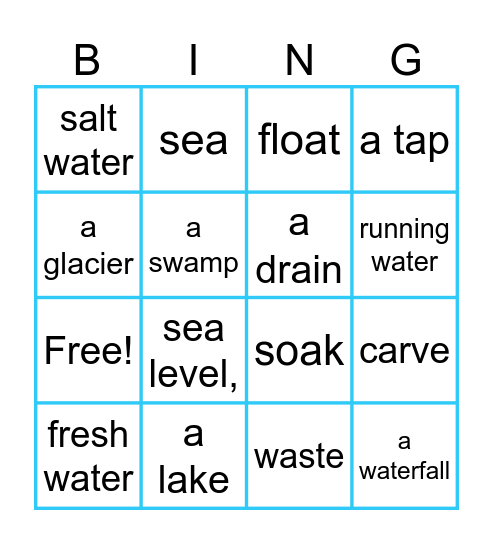 WATER, WATER Bingo Card