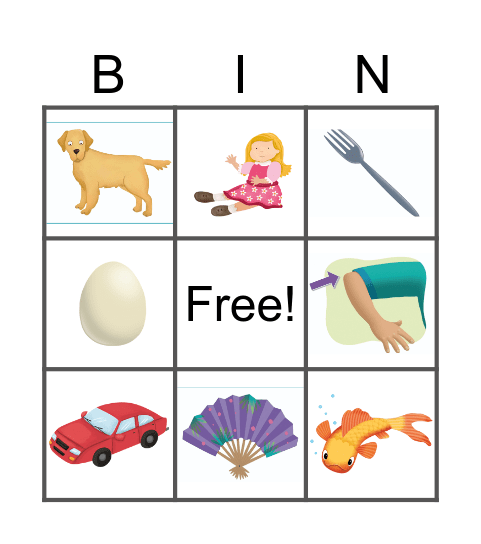 Oxford Phonics World 1 Bingo Card