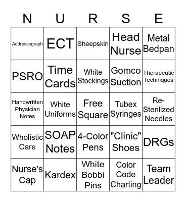 A Nurse's Life Bingo Card