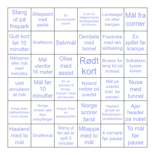 SANDERS STORE BINGO Card