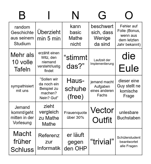 AnaLina Bingo Card