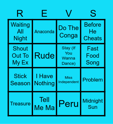 Banging Bangers 20 (Round 2) Bingo Card
