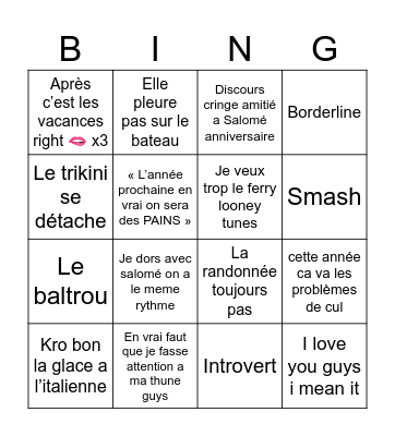 Pépé Love V2 Bingo Card