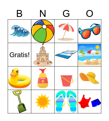 Cosas De Playa Bingo Card