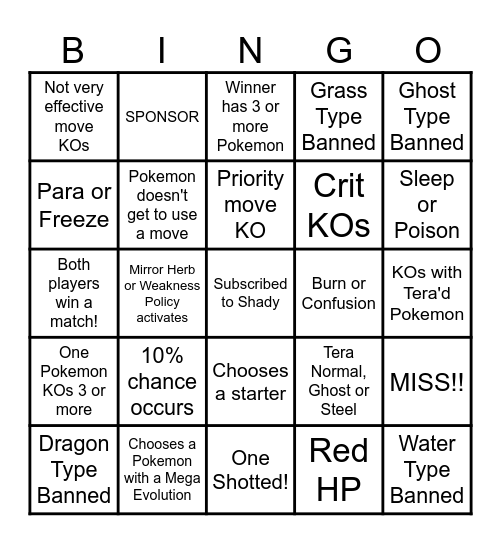 Then we fight bingo Shady Banned Bingo Card