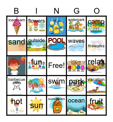 SUMMER Bingo Card