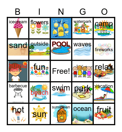 SUMMER Bingo Card