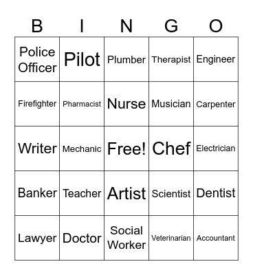Career Bingo Card