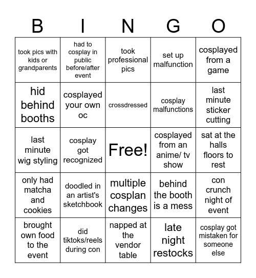 brunei acg event bingo Card