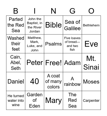Spirituality Bingo Card