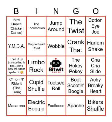 7.1.26 KEEP YOUR DANCING IN LINE Bingo Card