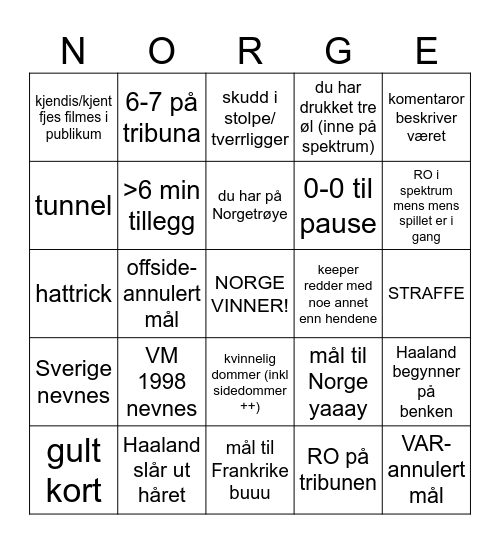 KAMP-BIINGO Bingo Card