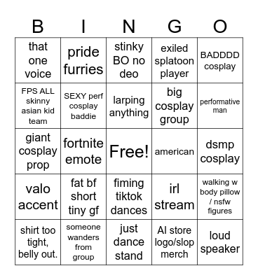 pax bingo Card
