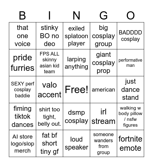 pax bingo Card