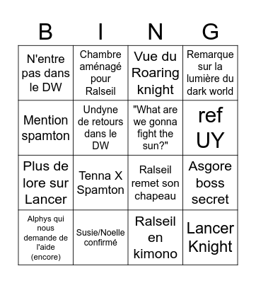 Deltarune c5 Bingo Card