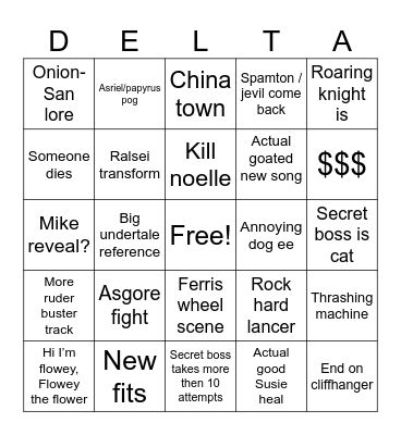Chapter 5 blingo Bingo Card