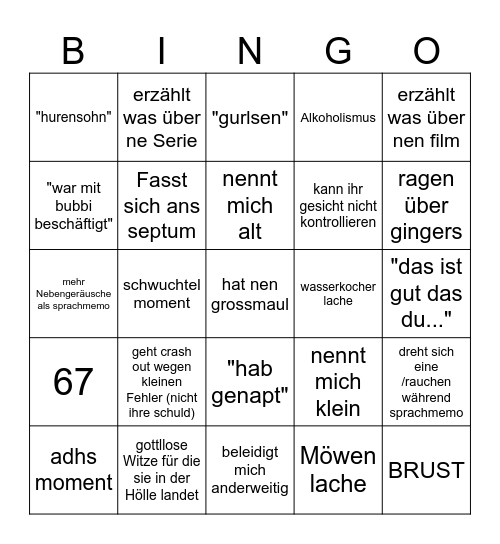 Marcella Bingo Card