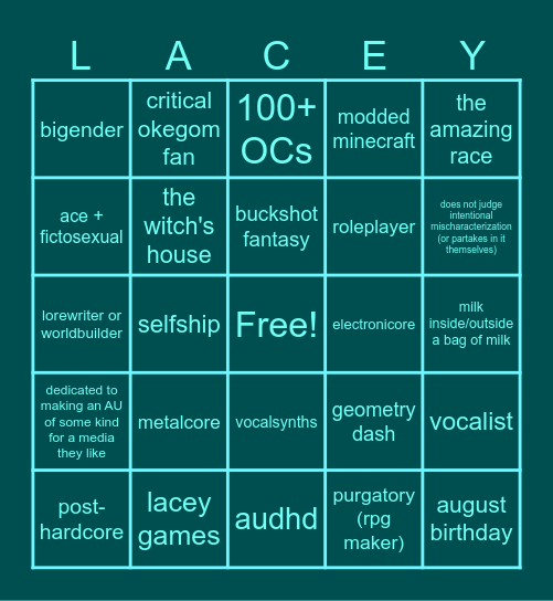 sigh Bingo Card