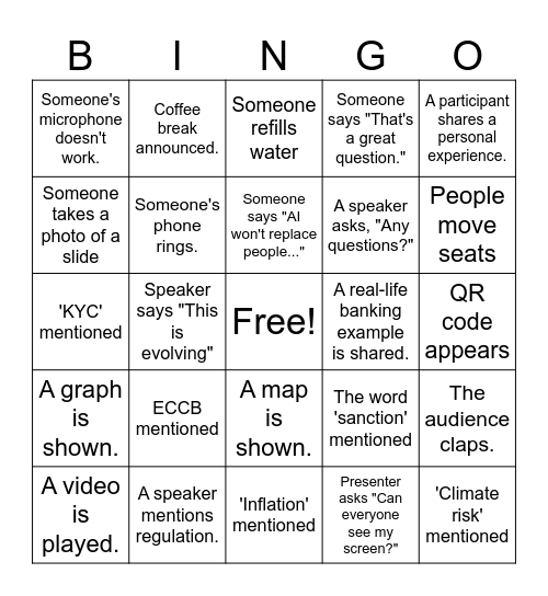 Credit Fest 2026- All Day Bingo Card