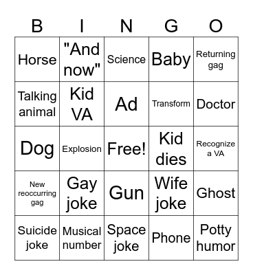 asdfmovie Bingo Card
