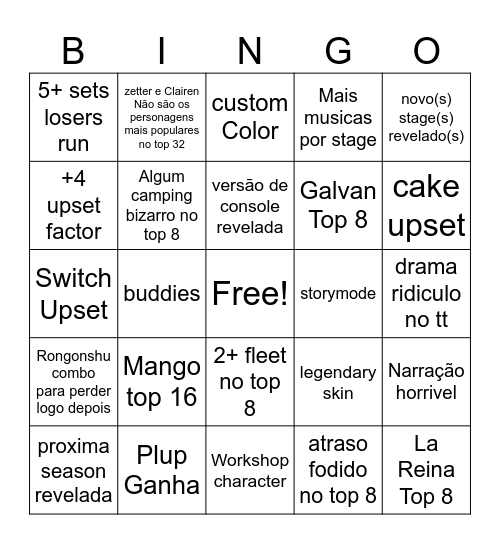 Bingo Rivlas evo 2026 Bingo Card