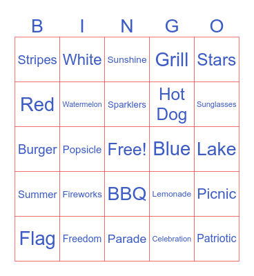 4th of July BINGO Card