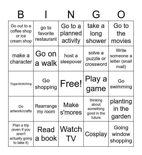 "A"ccumulate Positive Emotions Bingo Card