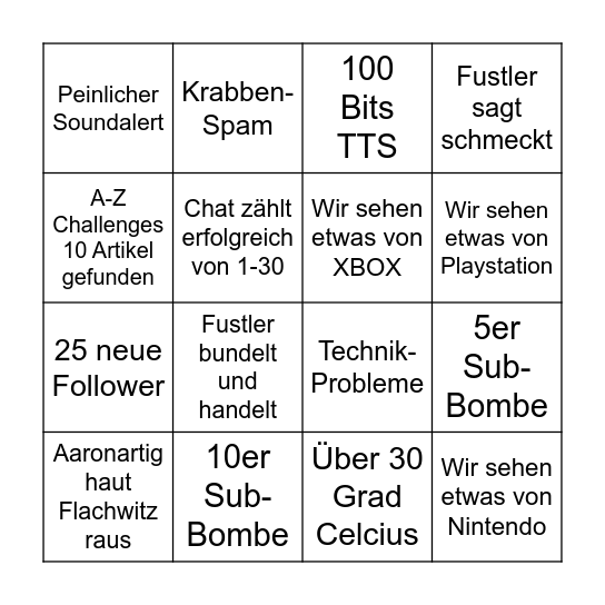 Bingo Card