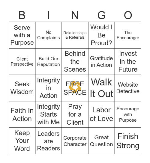 2026 CRC BINGO -- INTEGRITY Bingo Card