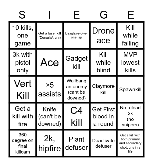 MercMonst3rTTV Siege Bingo Card