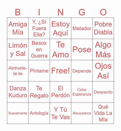 Bingo Card