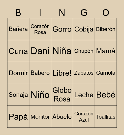 Bebe Gamboa Castro Bingo Card